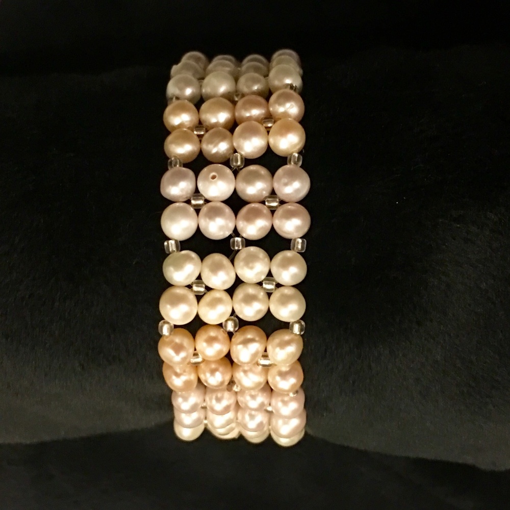 Handmade Swarovski Pearls Beaded Bracelet